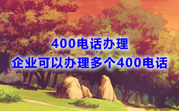 企業可以辦理多個400電話